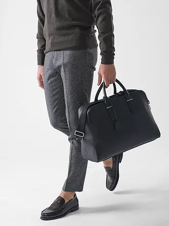 BOSS | Ledertasche - Weekender MADISON | schwarz
